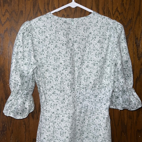 NWT Reformation Simi Linen Mini Dress in Agave - Picture 12 of 15